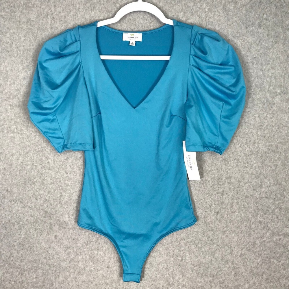 Puff Sleeve Bodysuit Small Ballet Dance Feminine Coquette Romantic Maximalist